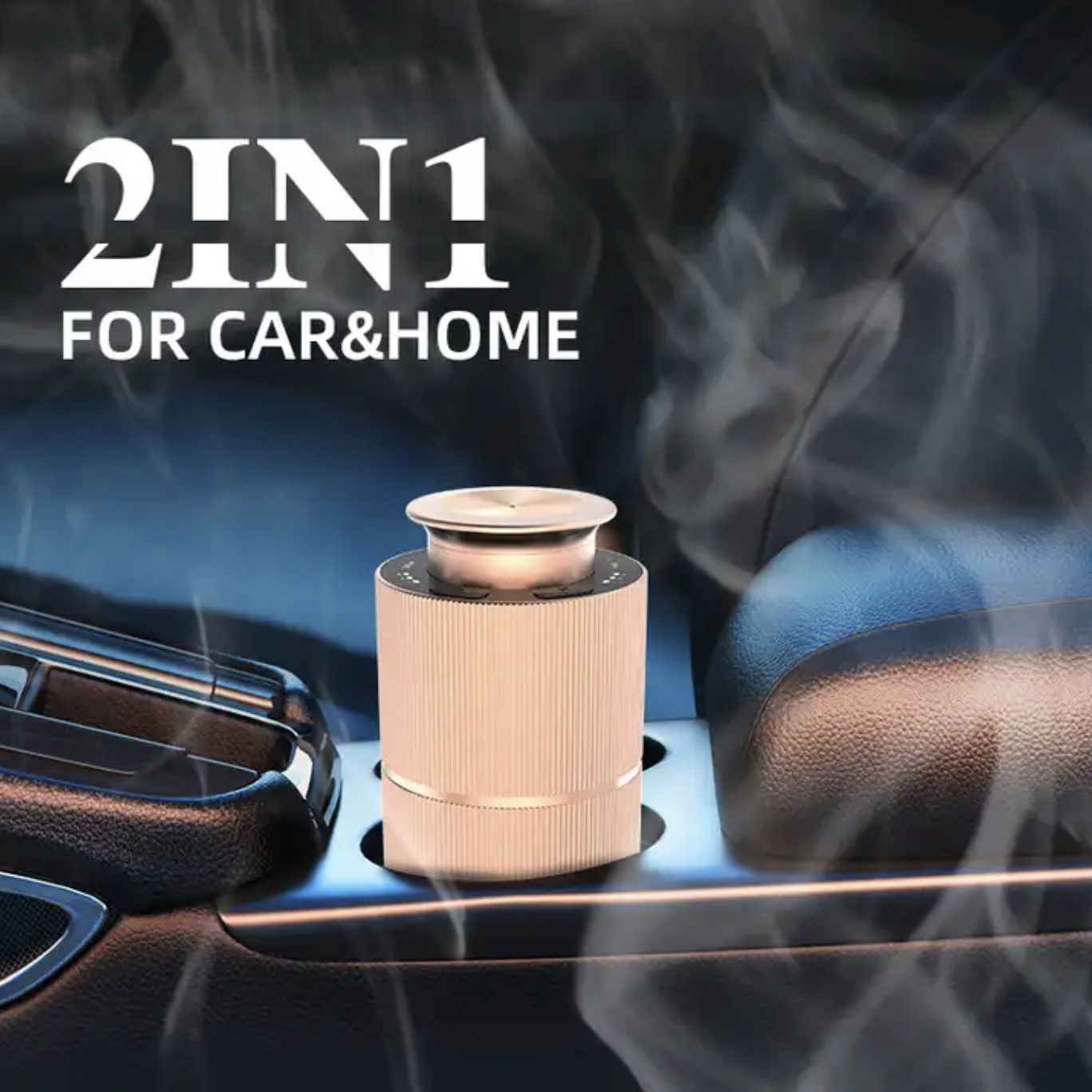 CAR-40N  2-in-1 Car/Home Waterless Diffuser — USB-C Rechargeable | Aluminum