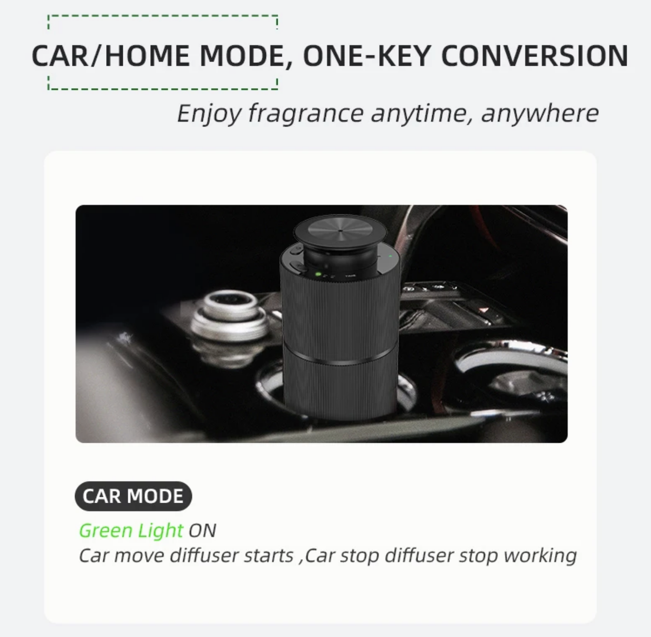CAR-40N  2-in-1 Car/Home Waterless Diffuser — USB-C Rechargeable | Aluminum