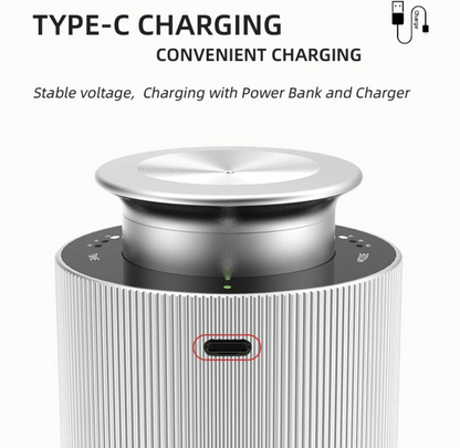 CAR-40N  2-in-1 Car/Home Waterless Diffuser — USB-C Rechargeable | Aluminum